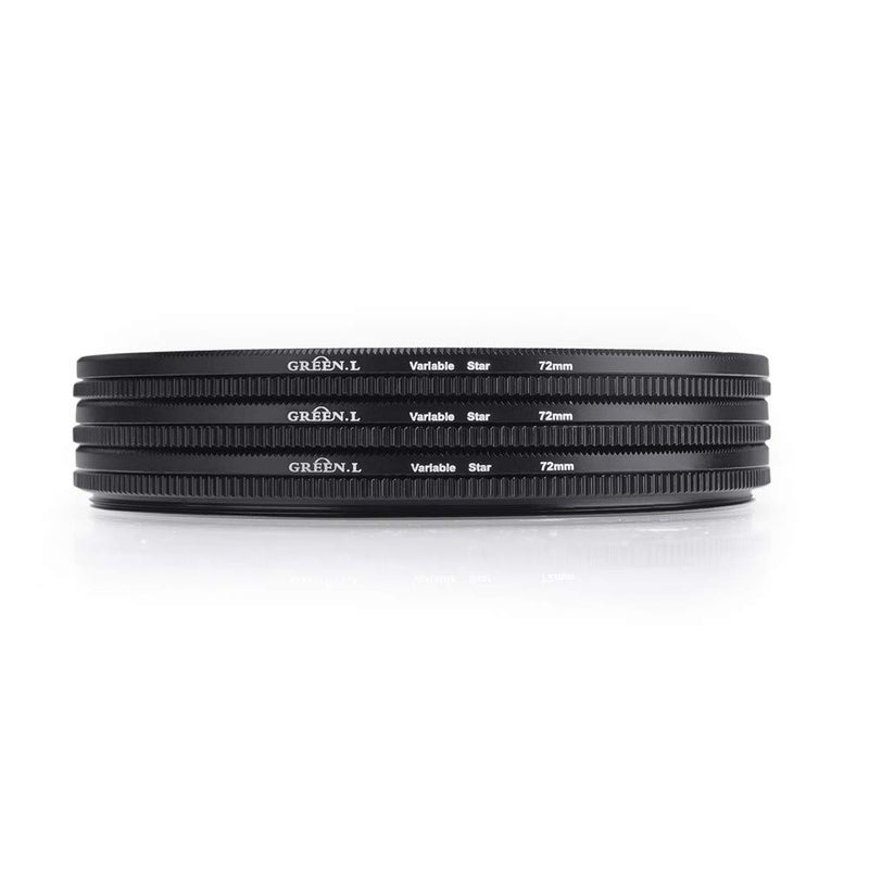 GREEN.L 72mm Variable Star Filter 468 Cross Screen Starburst - Rotatable Star Filter Kit with 3 Filters for Portraits Cityscapes Lights - Includes Pouch & Cloth - Image 4